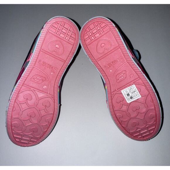 Skechers Twinkle Toes Emoji Rainbows Happy Light Up Girls Sneakers Shoes Size 3 - Picture 5 of 8